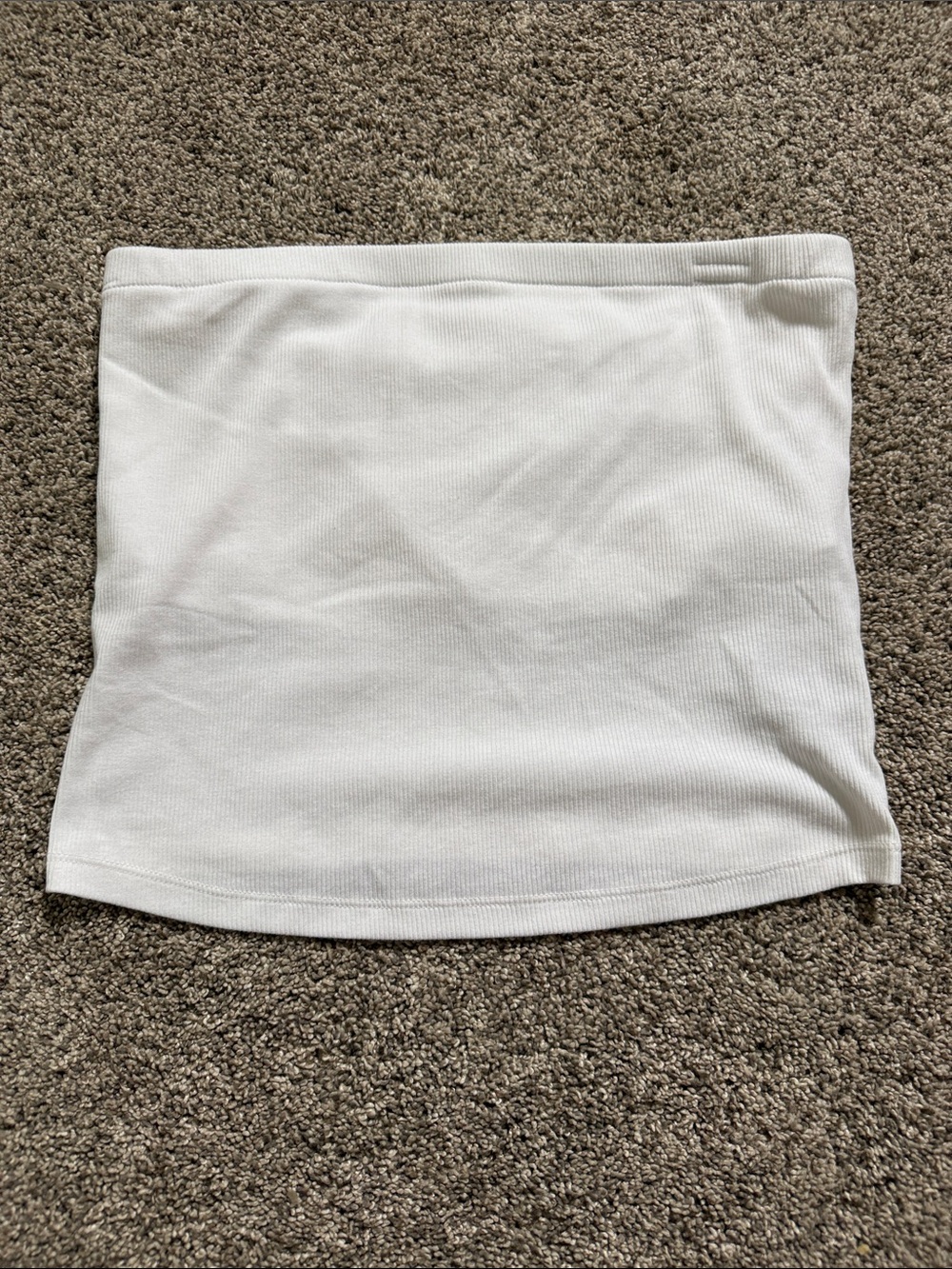 a new day White Ribbed Tube Top